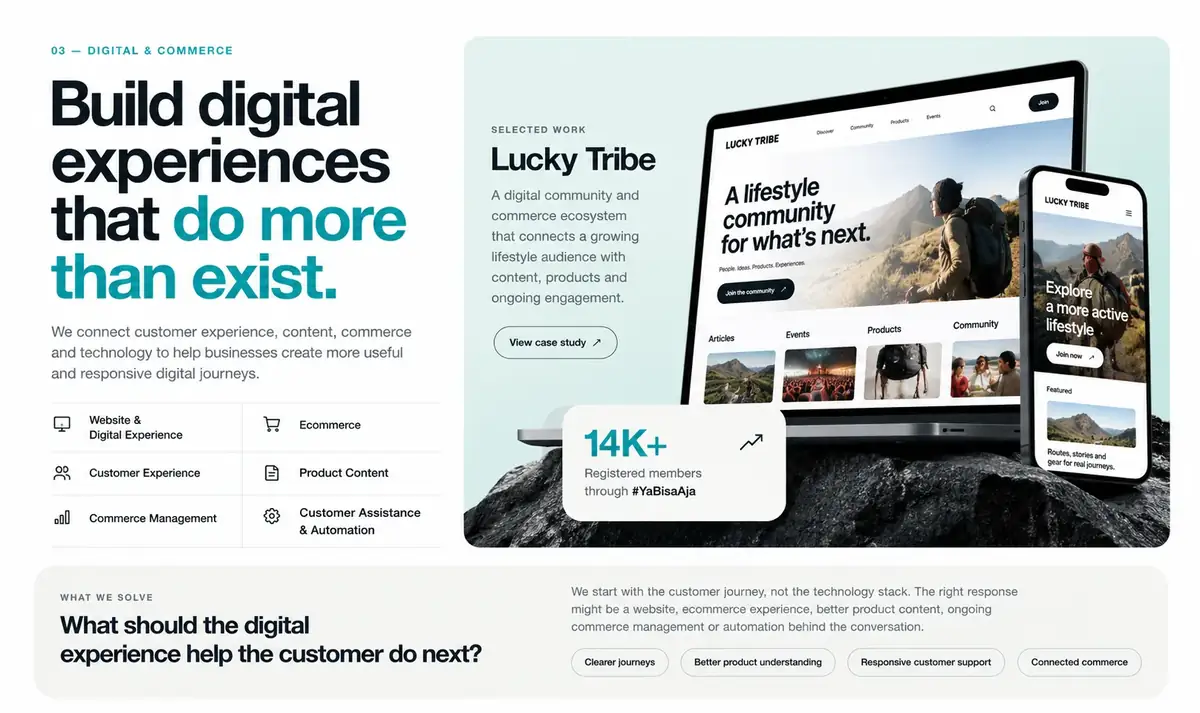 Creative Faith Digital and Commerce experience visual